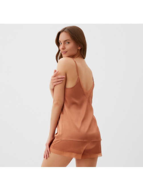 Пижама женская (майка, шорты) KAFTAN Terracotta, размер 40-42