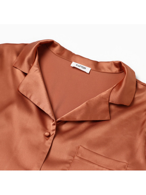 Пижама женская (рубашка, брюки) KAFTAN Terracotta, размер 40-42