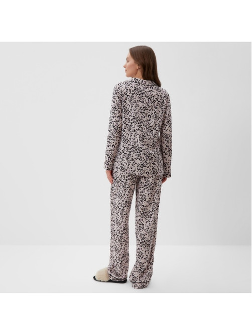 Пижама женская (рубашка, брюки) KAFTAN Leo, размер 48-50, розовая