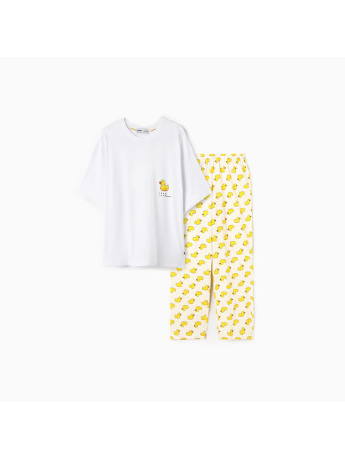 Пижама женская (футболка, брюки) KAFTAN Duck, размер 40-42