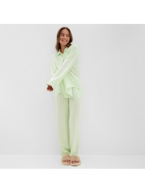 Пижама женская (рубашка, брюки) KAFTAN Lime series, размер 48-50