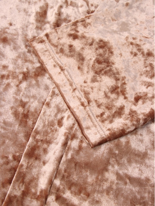 Костюм домашний женский (жакет, брюки) KAFTAN Velvet, размер 40-42, цвет кофейный