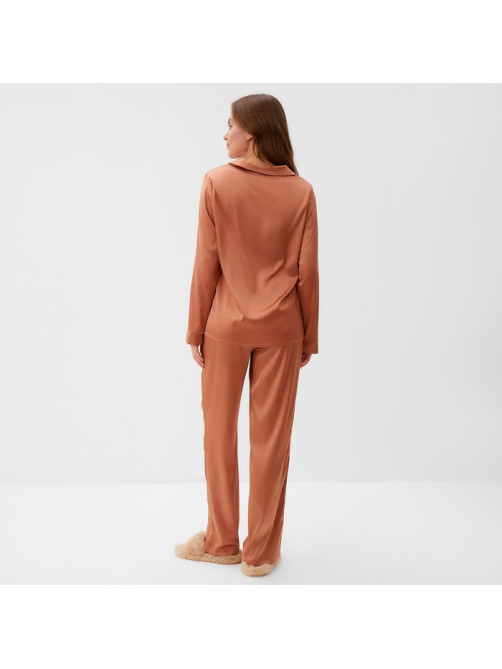Пижама женская (рубашка, брюки) KAFTAN Terracotta, размер 52-54