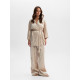 Костюм домашний женский (жакет, брюки) KAFTAN Velvet, размер 52-54, бежевый