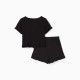 Пижама женская (футболка, шорты) KAFTAN Black, размер 48-50