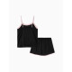 Пижама женская (топ, шорты) KAFTAN Leo black collection, размер 48-50