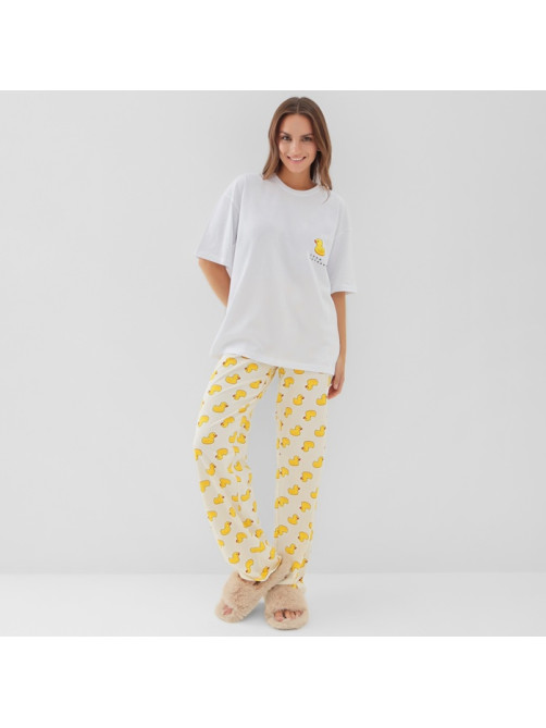 Пижама женская (футболка, брюки) KAFTAN Duck, размер 40-42