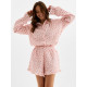 Пижама женская (рубашка, шорты) KAFTAN «Муслин: pink leopard», размер 40-42