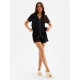 Пижама женская (рубашка, шорты) KAFTAN Leo black collection, размер 44-46