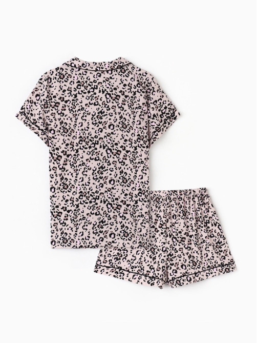 Пижама женская (рубашка, шорты) KAFTAN Leo, размер 44-46, розовая