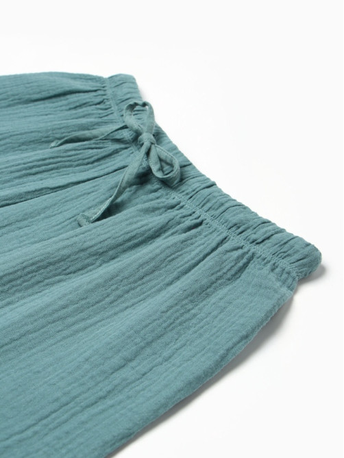 Пижама женская (рубашка, шорты) KAFTAN Basic, размер 44-46, зелёная