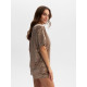 Пижама женская (футболка, шорты) KAFTAN Velvet, размер 48-50, кофейная