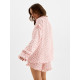 Пижама женская (рубашка, шорты) KAFTAN «Муслин: pink leopard», размер 48-50