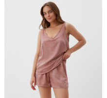 Пижама женская (майка, шорты) KAFTAN, размер 48-50, тёмно-розовая