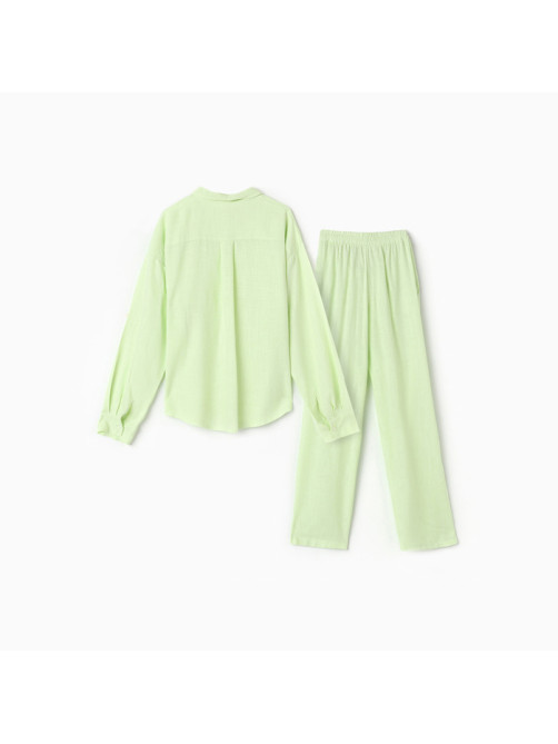 Пижама женская (рубашка, брюки) KAFTAN Lime series, размер 44-46