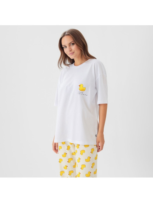 Пижама женская (футболка, брюки) KAFTAN Duck, размер 40-42