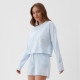Пижама женская (лонгслив, шорты) KAFTAN, размер 48-50, голубая
