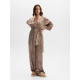 Костюм домашний женский (жакет, брюки) KAFTAN Velvet, размер 40-42, цвет кофейный