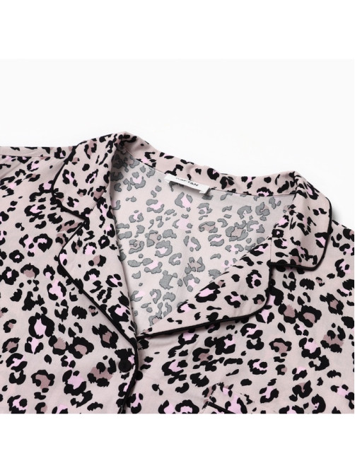 Пижама женская (рубашка, брюки) KAFTAN Leo, размер 48-50, розовая