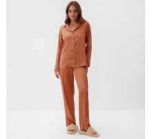 Пижама женская (рубашка, брюки) KAFTAN Terracotta, размер 52-54
