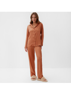 Пижама женская (рубашка, брюки) KAFTAN Terracotta, размер 52-54
