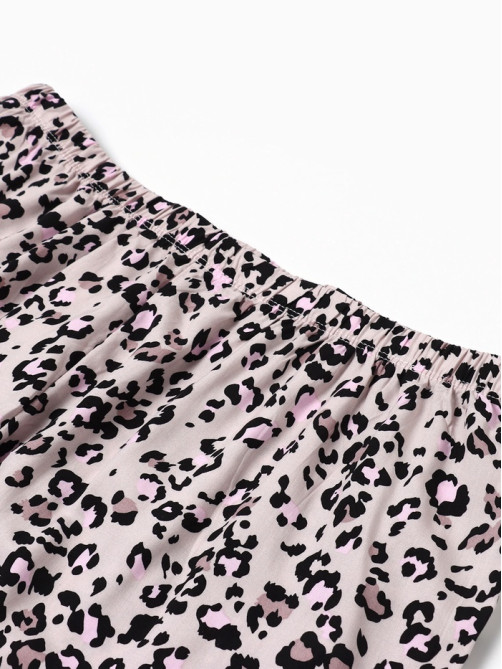 Пижама женская (рубашка, шорты) KAFTAN Leo, размер 40-42, розовая