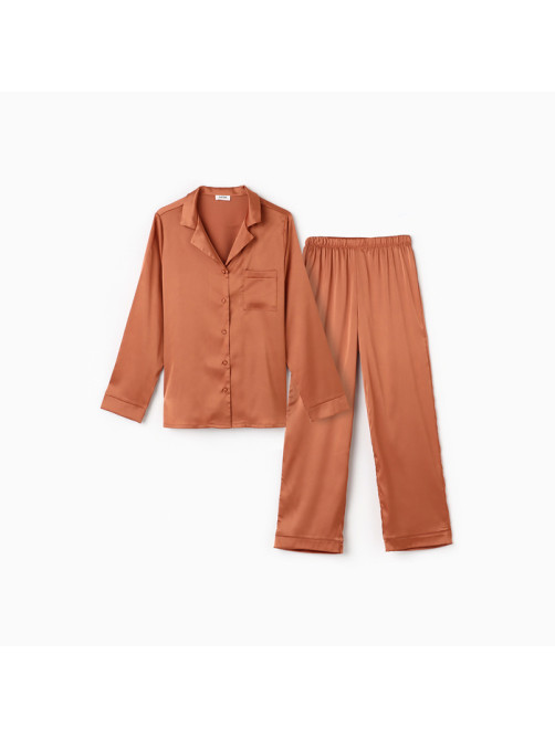 Пижама женская (рубашка, брюки) KAFTAN Terracotta, размер 40-42
