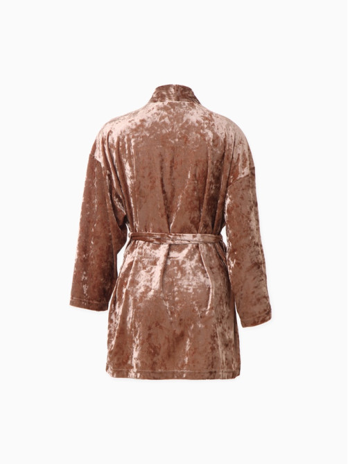 Костюм домашний женский (жакет, брюки) KAFTAN Velvet, размер 40-42, цвет кофейный