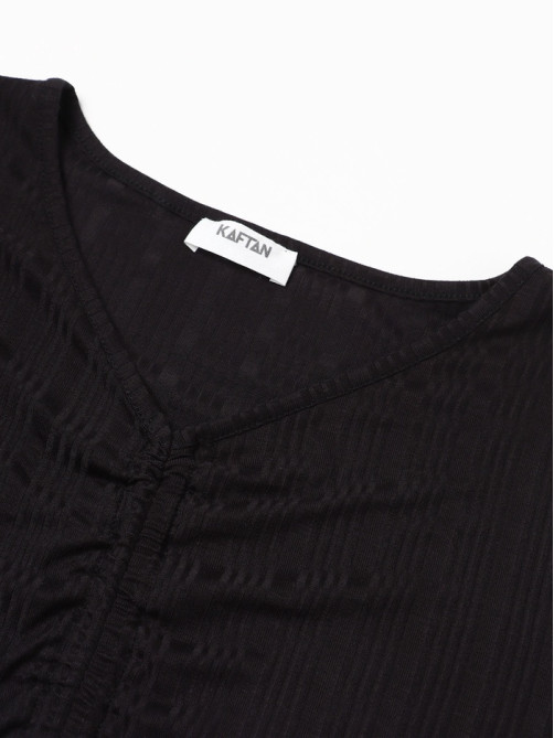 Пижама женская (футболка, шорты) KAFTAN Black, размер 52-54