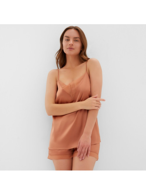 Пижама женская (майка, шорты) KAFTAN Terracotta, размер 40-42