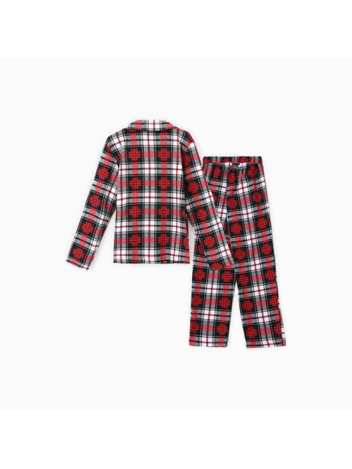 Пижама детская новогодняя (рубашка, брюки) KAFTAN Christmas time, размер 34 (122-128 см), бело-красная