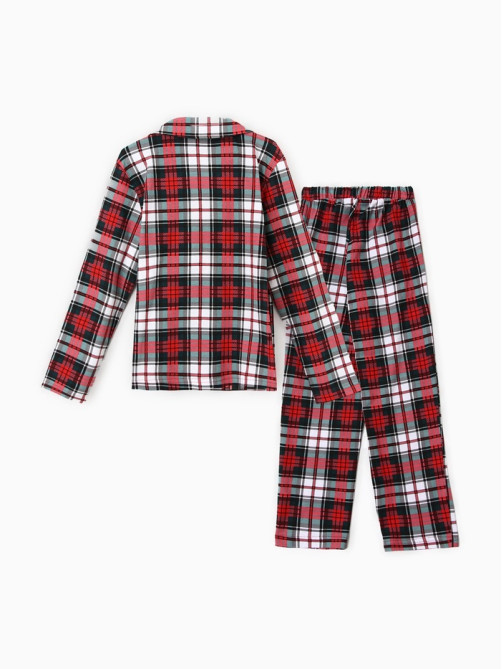 Пижама детская новогодняя (рубашка, брюки) KAFTAN Christmas time, размер 32 (110-116 см), бело-красная