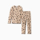 Пижама детская (лонгслив и легинсы), KAFTAN «Ёлки», размер 30 (98-104 см), бежевая
