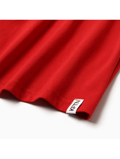 Сорочка для девочки новогодняя KAFTAN «Мишка в шарфе», размер 28 (86-92 см), красная