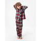 Пижама детская новогодняя (рубашка, брюки) KAFTAN Christmas time, размер 32 (110-116 см), бело-красная