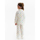 Пижама для девочки (рубашка, брюки) KAFTAN «Муслин», белая, размер 30 (98-104 см)