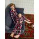 Пижама детская новогодняя (рубашка, брюки) KAFTAN Christmas time, размер 32 (110-116 см), бело-красная