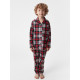 Пижама детская новогодняя (рубашка, брюки) KAFTAN Christmas time, размер 30 (98-104 см), бело-красная