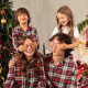 Пижама для девочки новогодняя (футболка и брюки) KAFTAN Christmas time размер 34 (122-128 см), бело-красная