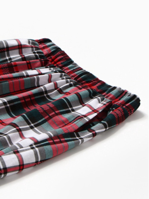 Пижама детская новогодняя (рубашка, брюки) KAFTAN Christmas time, размер 32 (110-116 см), бело-красная