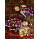 Пижама детская новогодняя (рубашка, брюки) KAFTAN Christmas time, размер 34 (122-128 см), бело-красная