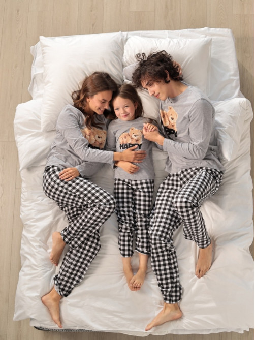 Пижама новогодняя детская KAFTAN Happy together размер 30 (98-104 см)