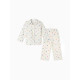 Пижама для девочки (рубашка, брюки) KAFTAN «Муслин», белая, размер 36 (134-140 см)