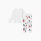 Пижама детская (брюки, лонгслив) MINAKU New Year's cars, рост 62-68 см, белая