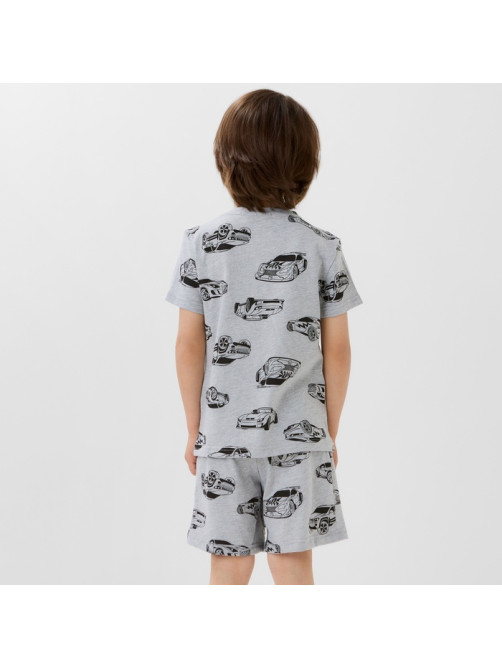 Пижама детская (футболка и шорты) KAFTAN Cars, серая, размер 28 (86-92 см)