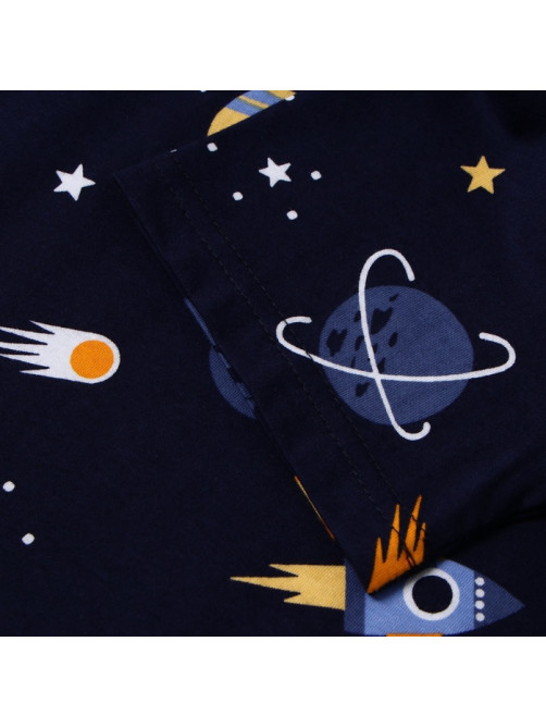 Пижама для мальчика (футболка и шорты) KAFTAN: Space, тёмно-синяя, размер 28 (86-92 см)