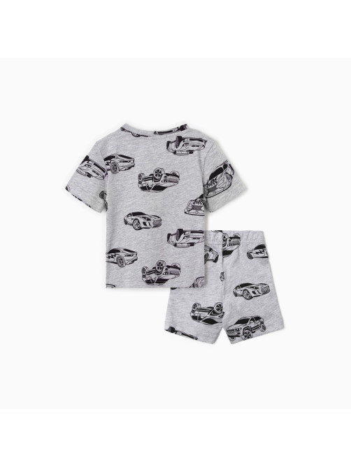 Пижама детская (футболка и шорты) KAFTAN Cars, серая, размер 28 (86-92 см)