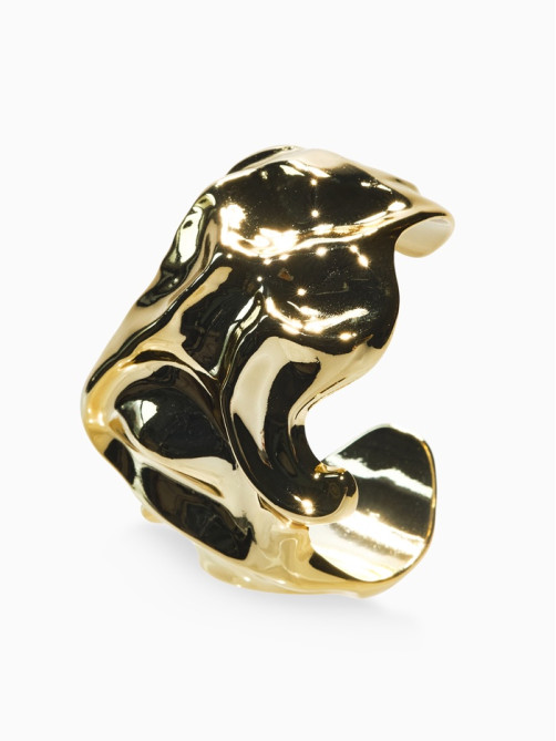 Браслет манжета «Лава», d=7.5 см, цвет золото