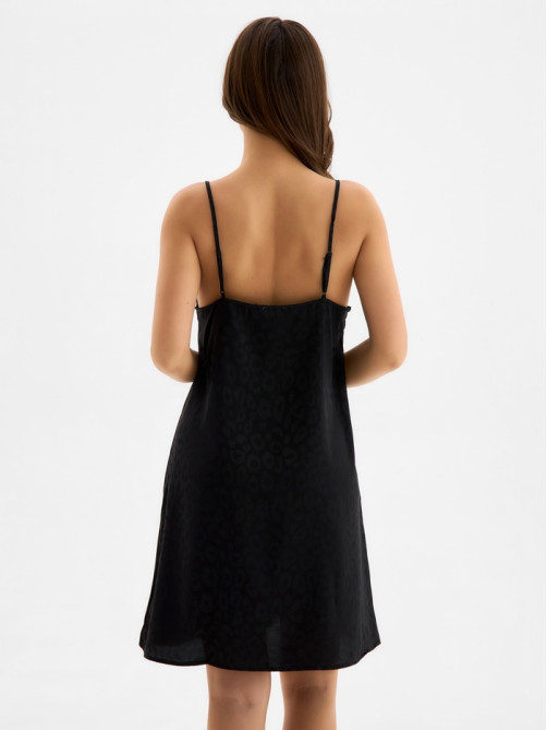 Сорочка ночная женская KAFTAN Leo black collection, размер 40-42, чёрная
