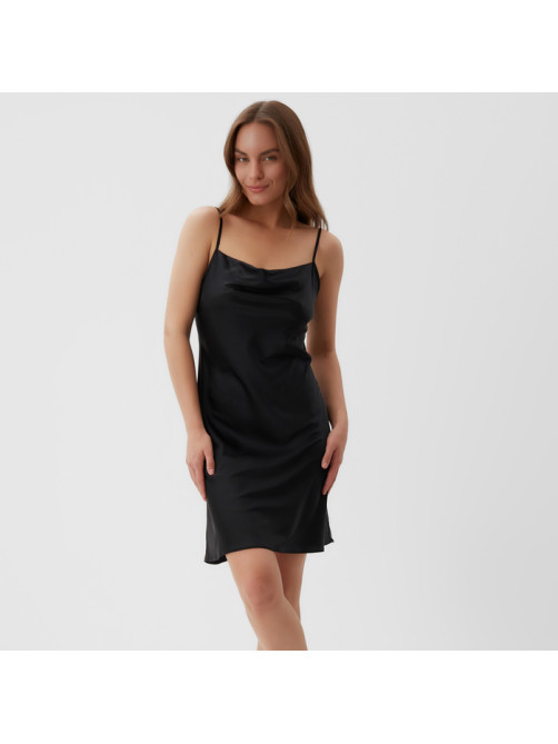 Сорочка ночная женская KAFTAN Black series, размер 40-42, чёрная